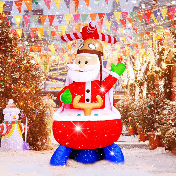 The Holiday Aisle® 6Ft Christmas Inflatable Decorations Claus Blow Up